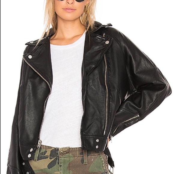 Free People Jackets & Blazers - FREE PEOPLE FAUX LEATHER JACKET